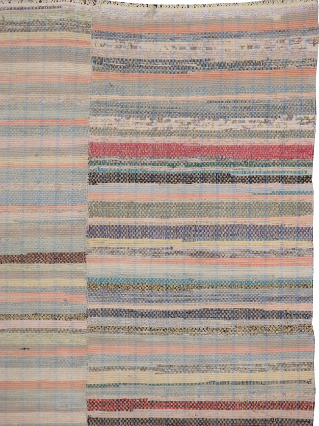 Vintage American Rag Rug, No.22399 - Galerie Shabab