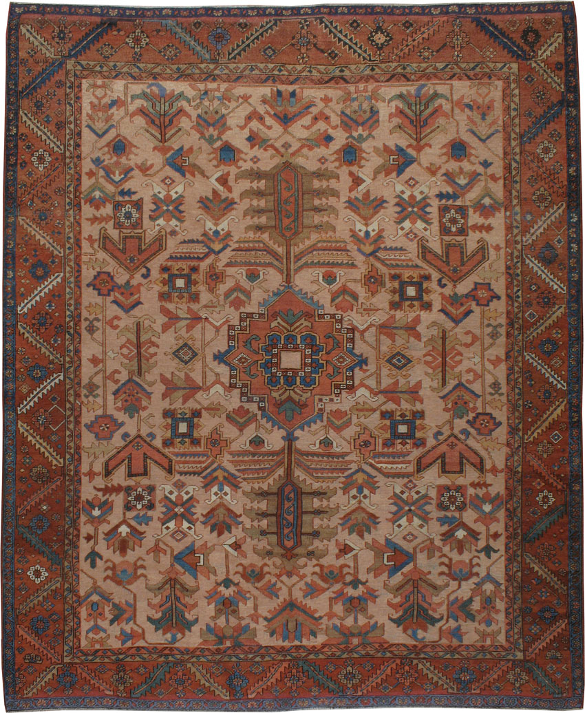 Antique Heriz Square Carpet, No.22432 - Galerie Shabab