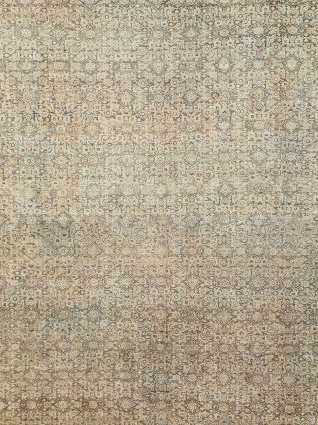 Antique Persian Tabriz Square Carpet, No.22442 - Galerie Shabab
