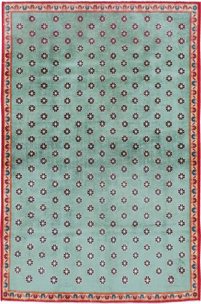 Vintage Kashan Modernist Rug, No.22480 - Galerie Shabab