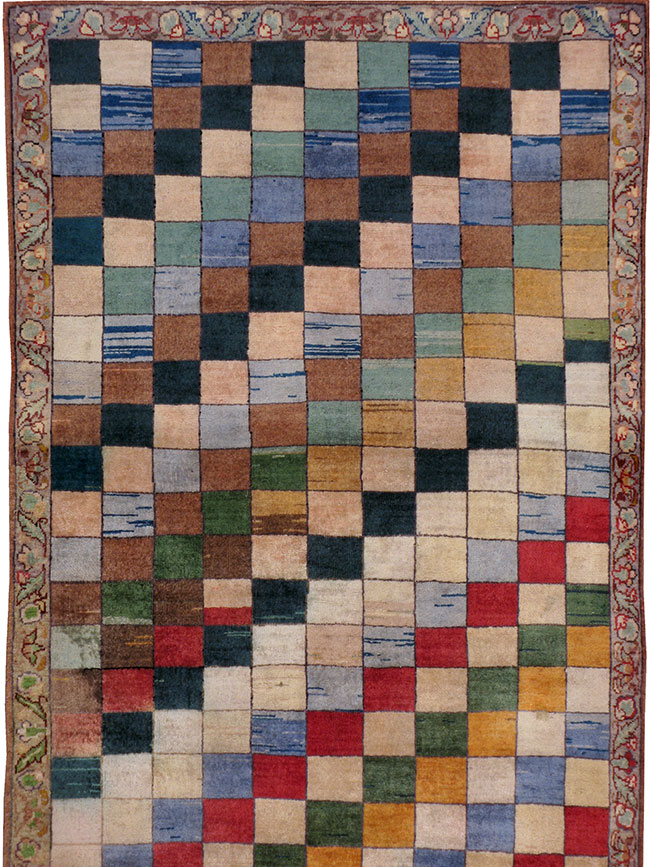 Vintage Kashan Art Deco Runner, No.22482 - Galerie Shabab