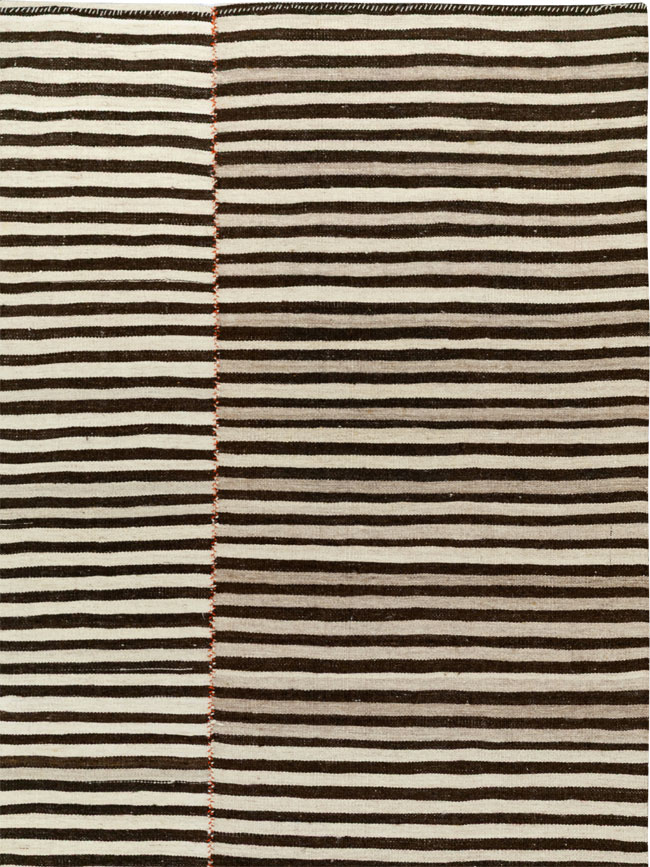 Vintage Persian Flatweave Kilim Gallery Rug, No.22485 - Galerie Shabab