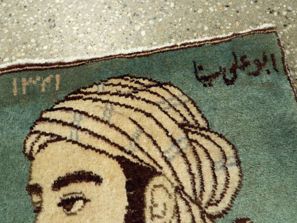 Vintage Persian Tabriz Pictorial Rug, No.22488 - Galerie Shabab