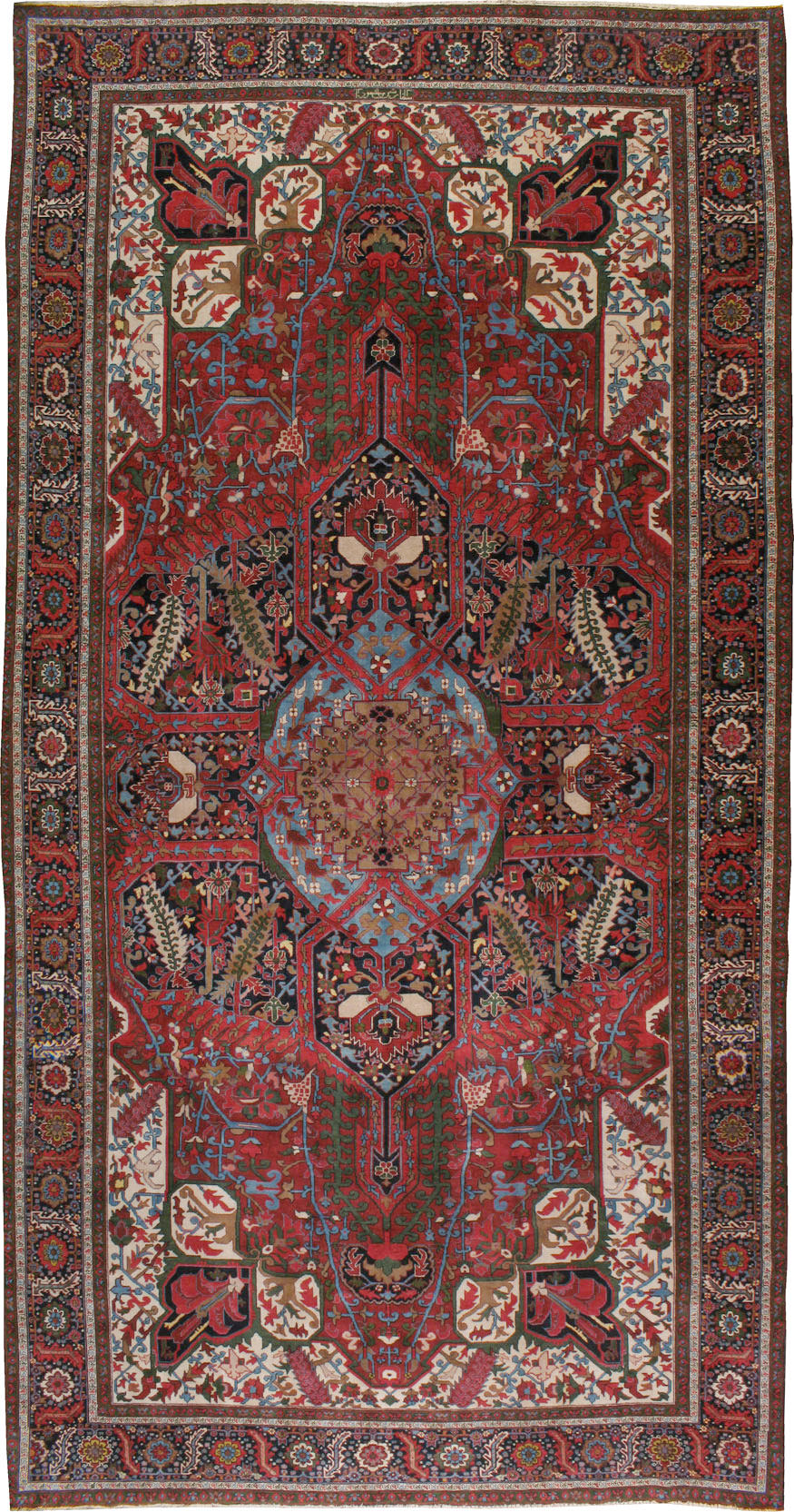 Antique Persian Heriz Carpet, No.22498 - Galerie Shabab