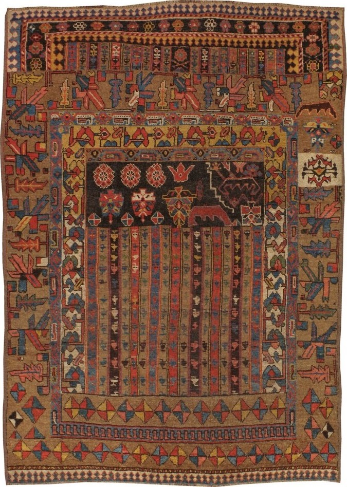 Antique Persian Bidjar Sampler Rug, No.22525 - Galerie Shabab