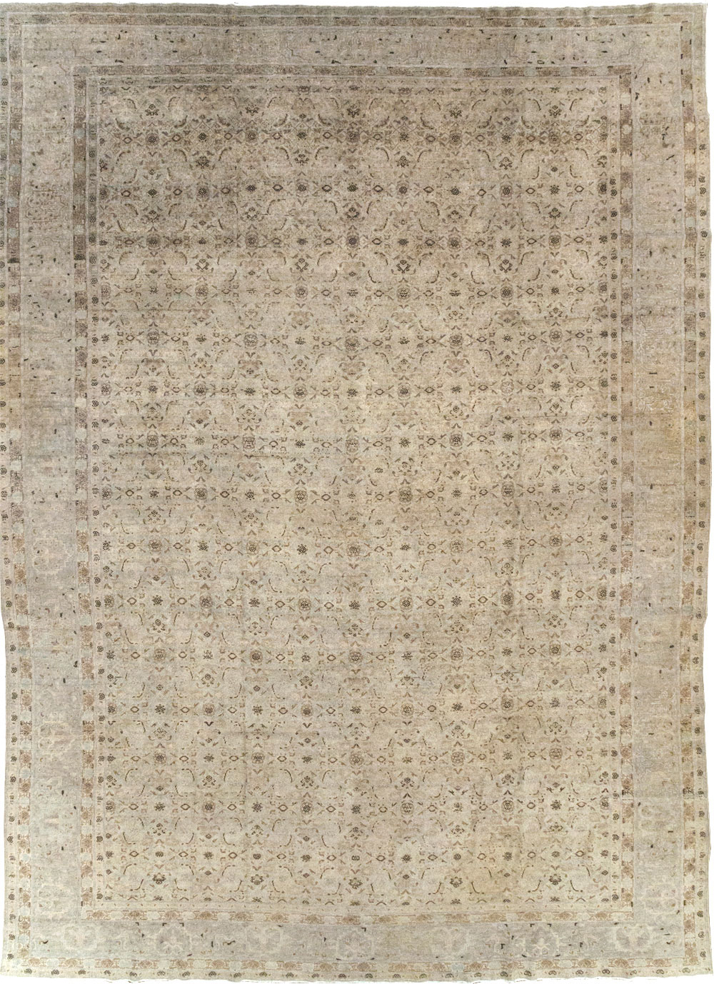 Antique Persian Senneh Tabriz Room Size Carpet, No.22533 - Galerie Shabab