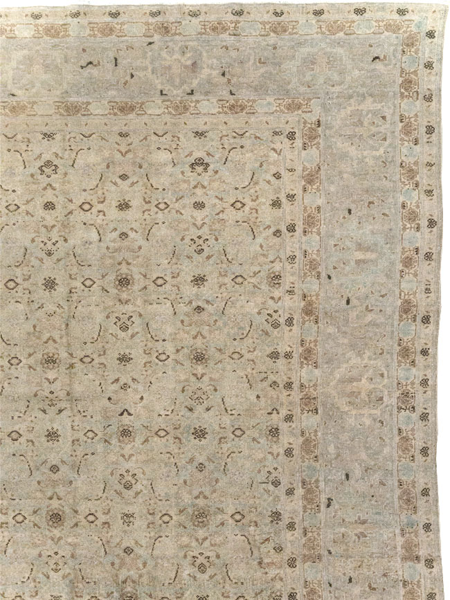 Antique Persian Senneh Tabriz Room Size Carpet, No.22533 - Galerie Shabab
