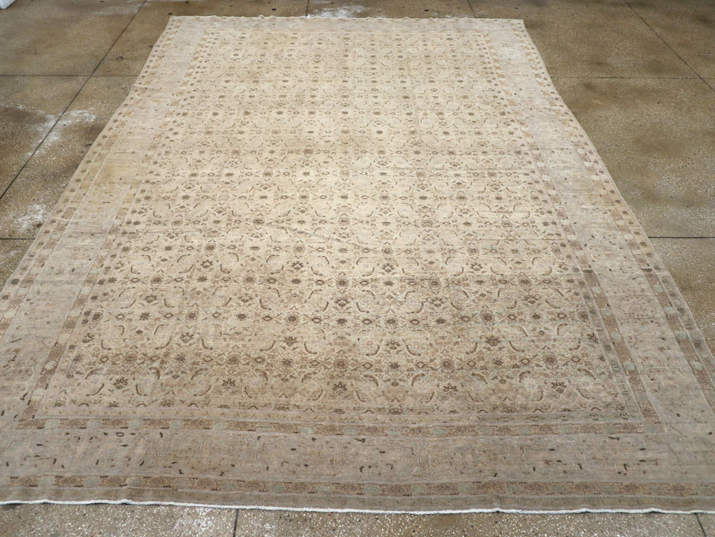 Antique Persian Senneh Tabriz Room Size Carpet, No.22533 - Galerie Shabab