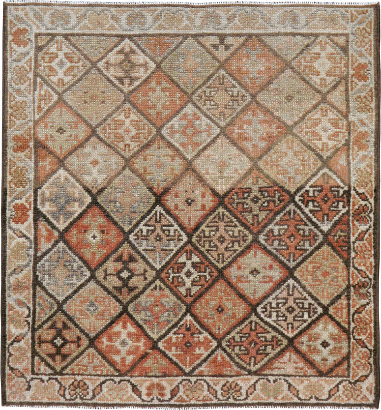 Antique Persian Kurdish Square Rug (Pair: 1 of 2), No.22534 - Galerie Shabab