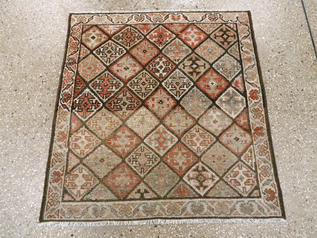 Antique Persian Kurdish Square Rug (Pair: 1 of 2), No.22534 - Galerie Shabab