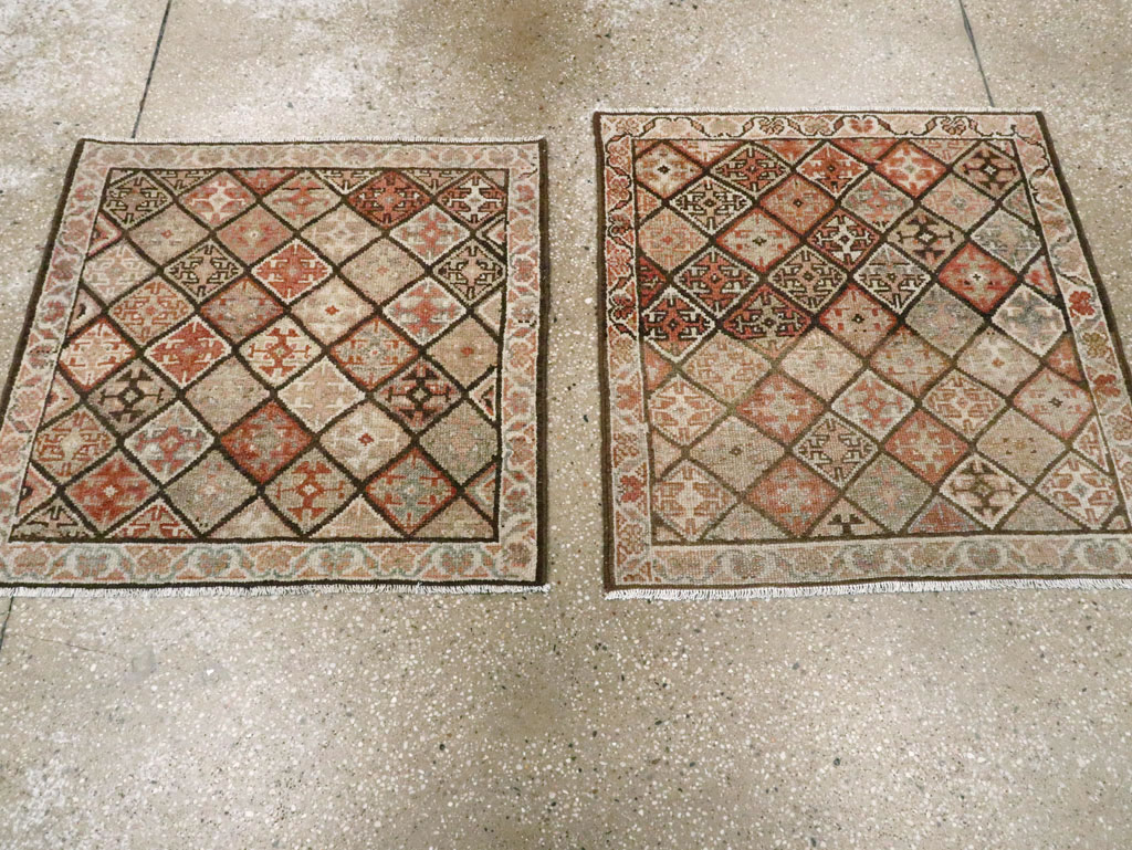 Antique Persian Kurdish Square Rug (Pair: 1 of 2), No.22534 - Galerie Shabab