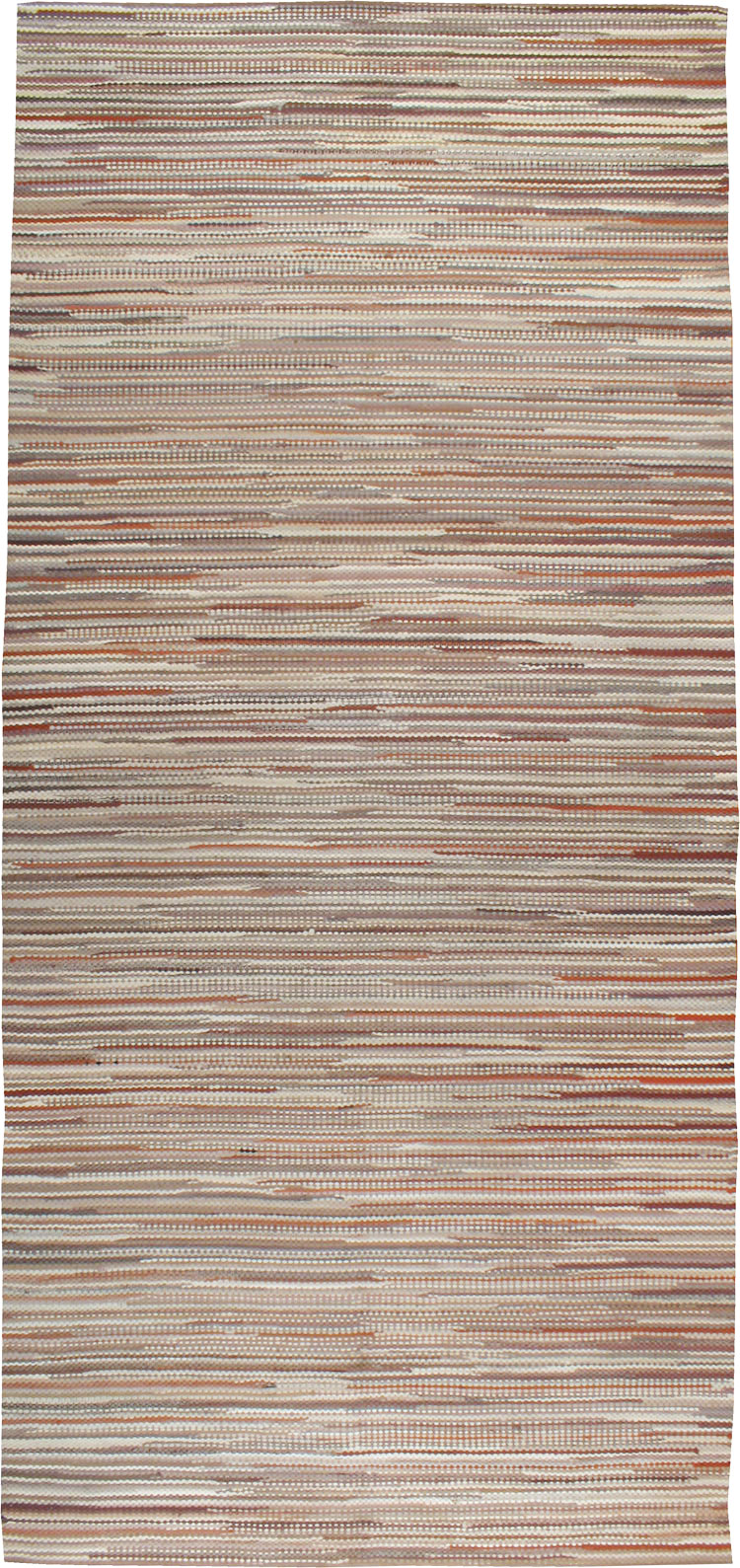 Vintage American Braided Long and Narrow Gallery Carpet, No.22535 - Galerie Shabab