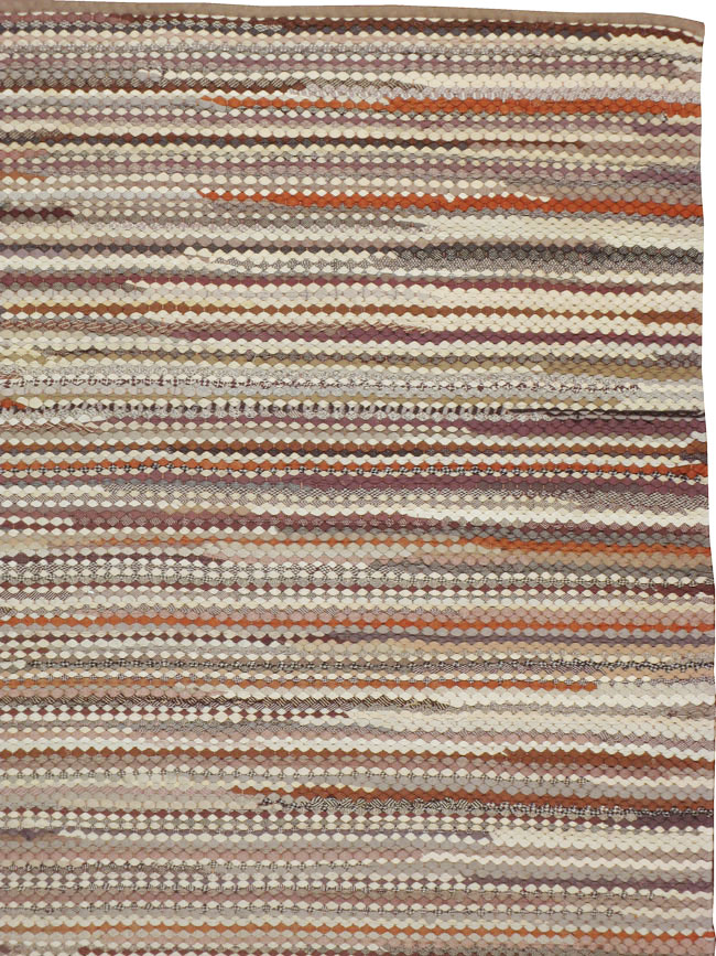 Vintage American Braided Long and Narrow Gallery Carpet, No.22535 - Galerie Shabab