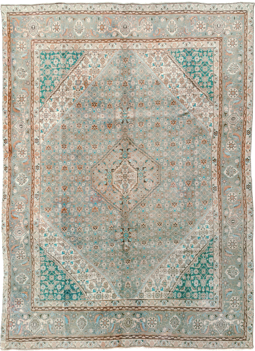Vintage Persian Tabriz Room Size Carpet, No.22542 - Galerie Shabab