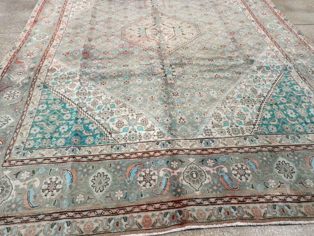 Vintage Persian Tabriz Room Size Carpet, No.22542 - Galerie Shabab