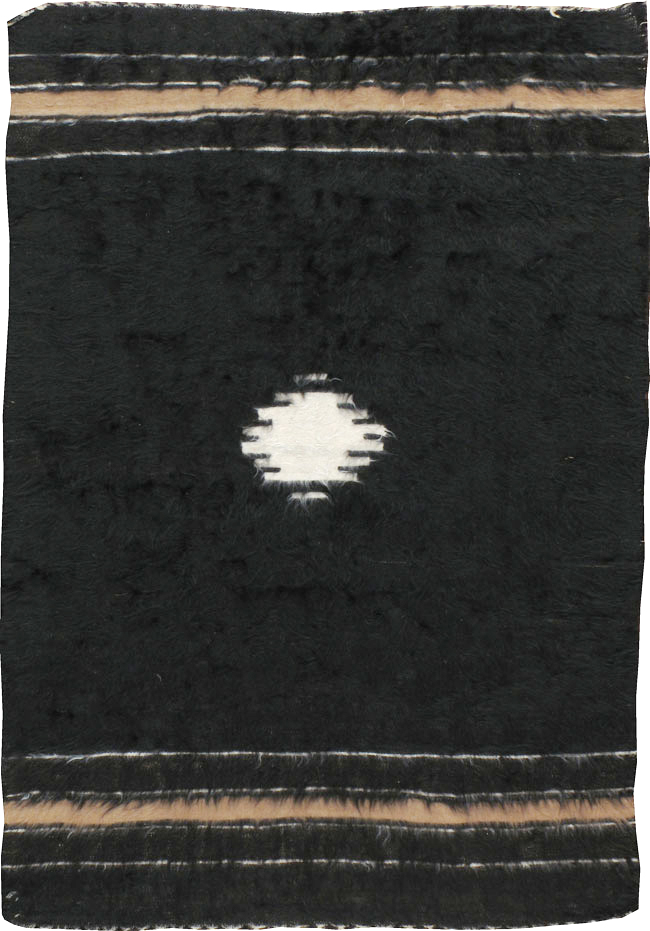 Vintage Turkish Mohair Throw Rug, No.22544 - Galerie Shabab