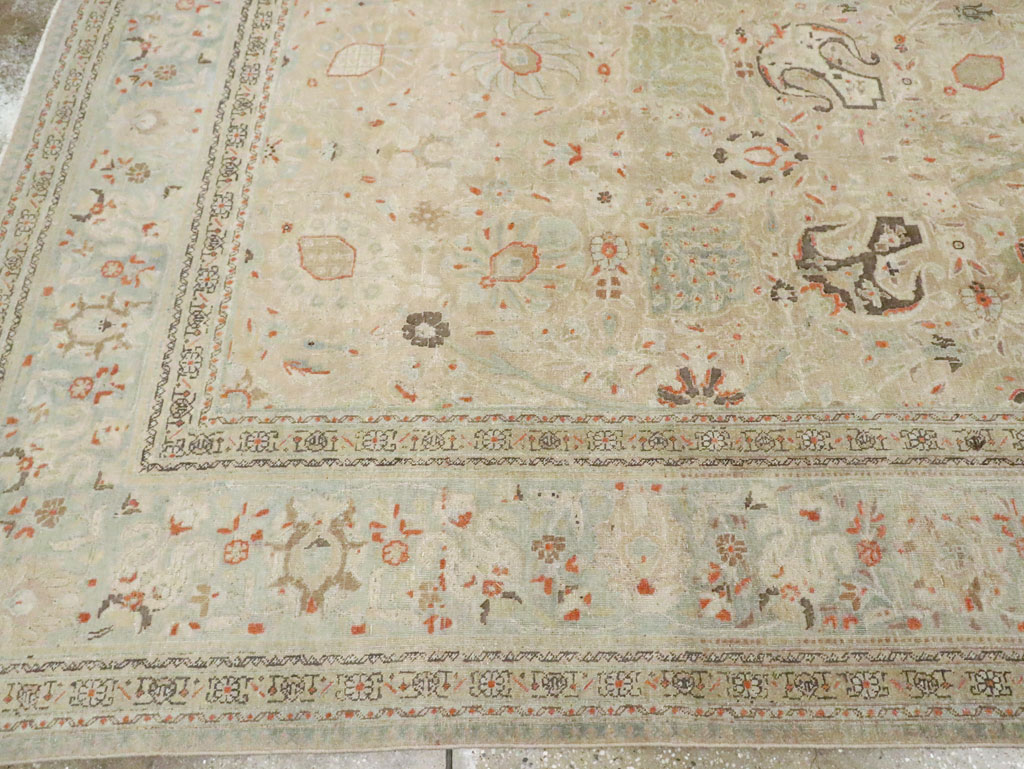 Antique Persian Tabriz Room Size Carpet, No.22549 - Galerie Shabab
