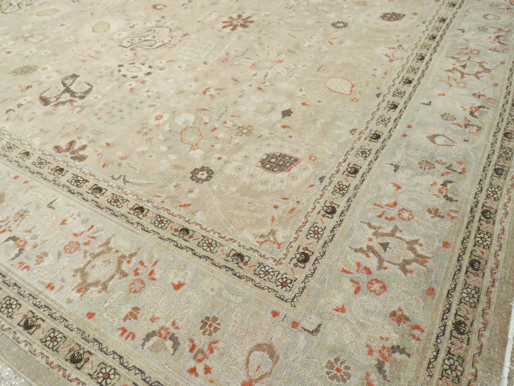 Antique Persian Tabriz Room Size Carpet, No.22549 - Galerie Shabab