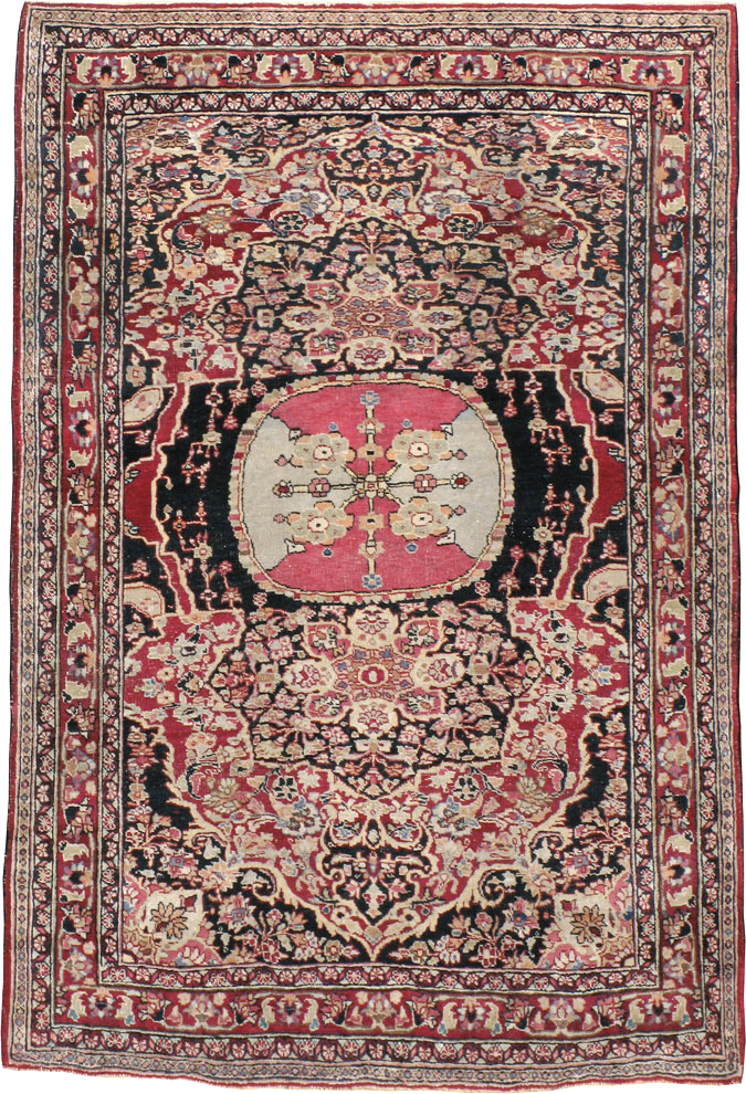 Vintage Persian Mashad Rug, No.22550 - Galerie Shabab