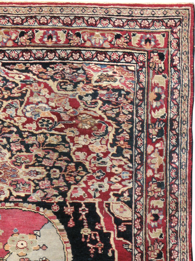 Vintage Persian Mashad Rug, No.22550 - Galerie Shabab