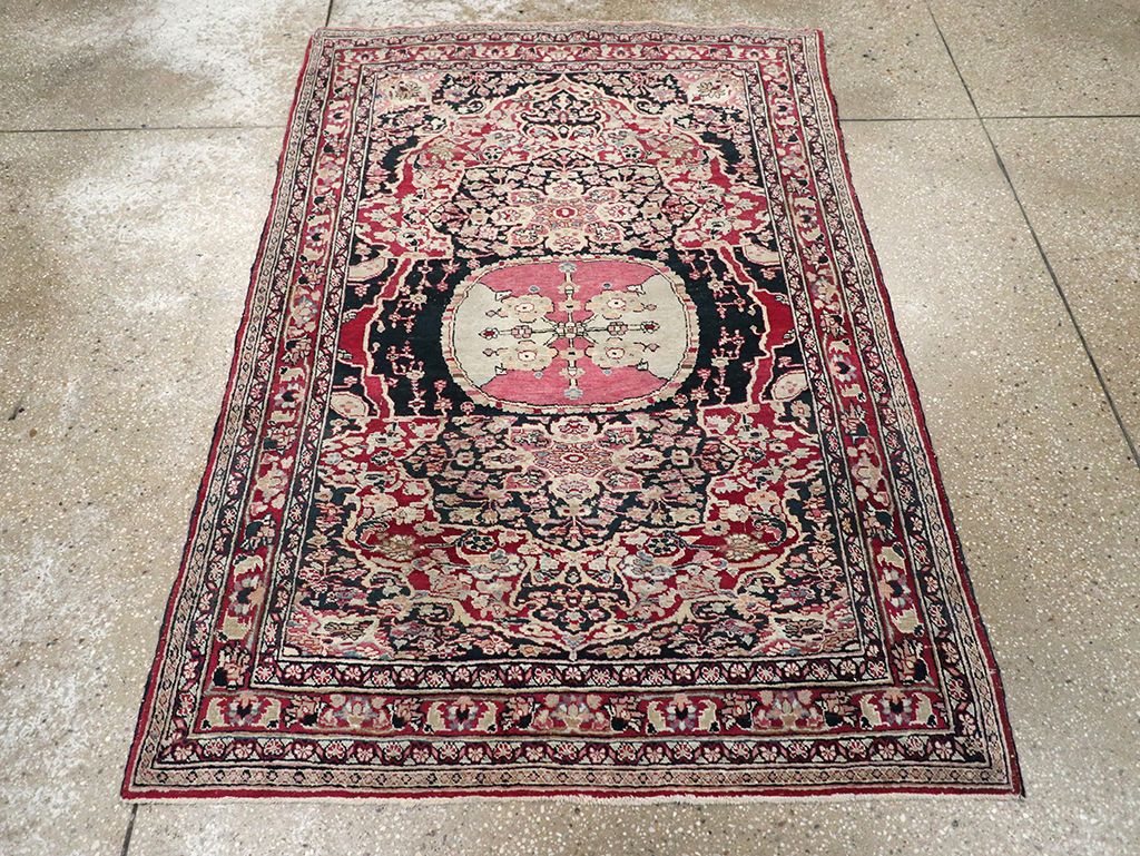 Vintage Persian Mashad Rug, No.22550 - Galerie Shabab