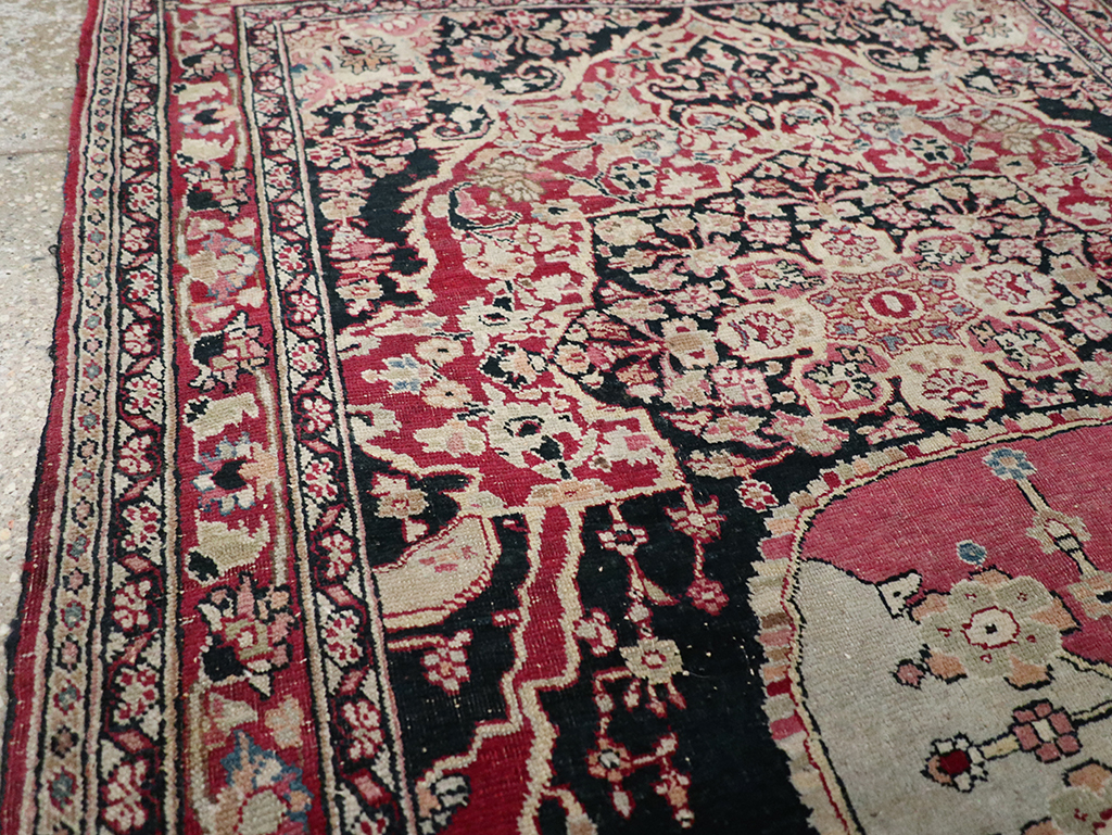 Vintage Persian Mashad Rug, No.22550 - Galerie Shabab