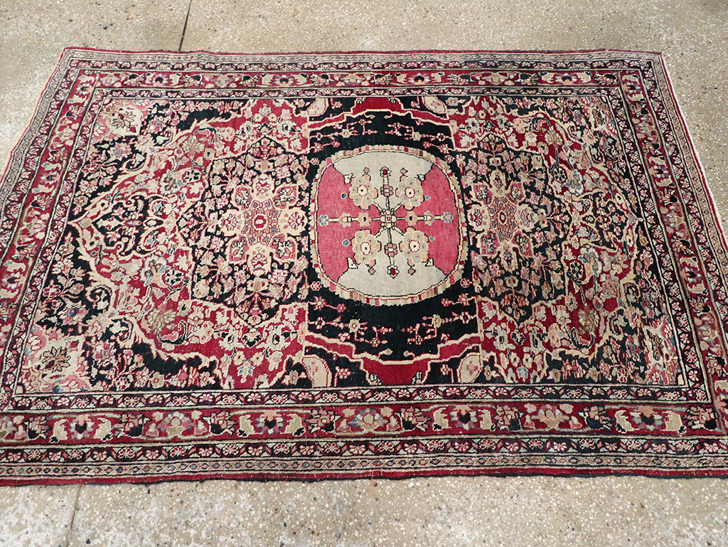 Vintage Persian Mashad Rug, No.22550 - Galerie Shabab