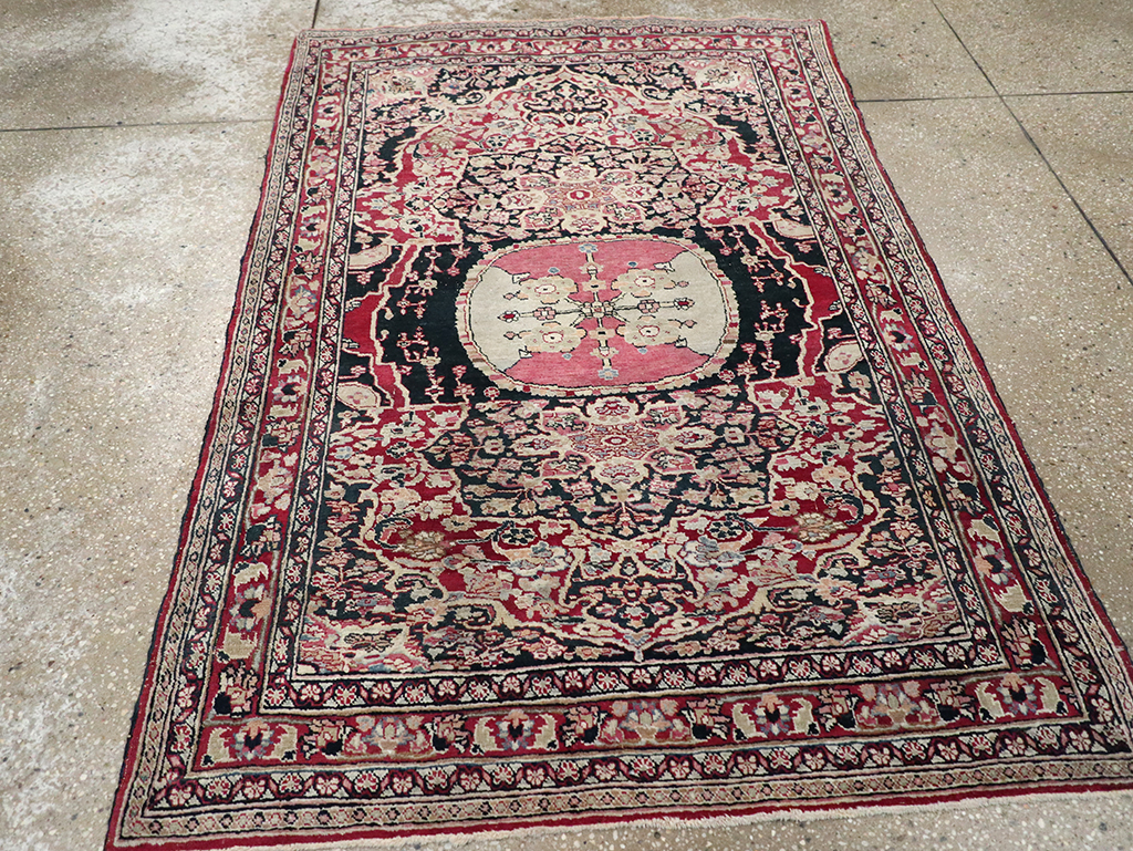 Vintage Persian Mashad Rug, No.22550 - Galerie Shabab