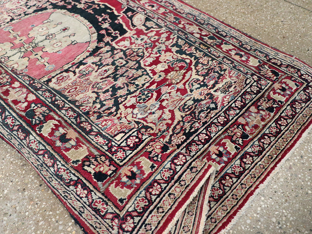 Vintage Persian Mashad Rug, No.22550 - Galerie Shabab