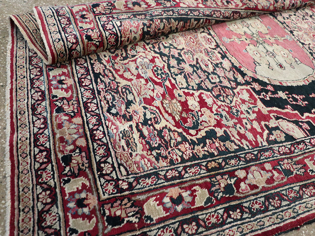 Vintage Persian Mashad Rug, No.22550 - Galerie Shabab