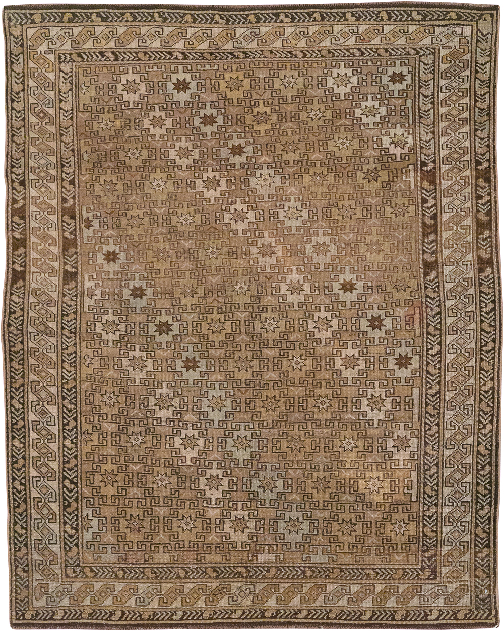 Antique Caucasian Shirvan Accent Rug, No.22558 - Galerie Shabab