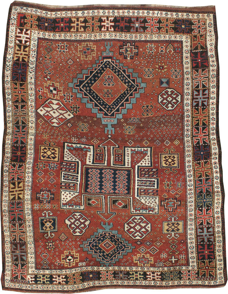 Antique Persian Kurdish Rug, No.22562 - Galerie Shabab
