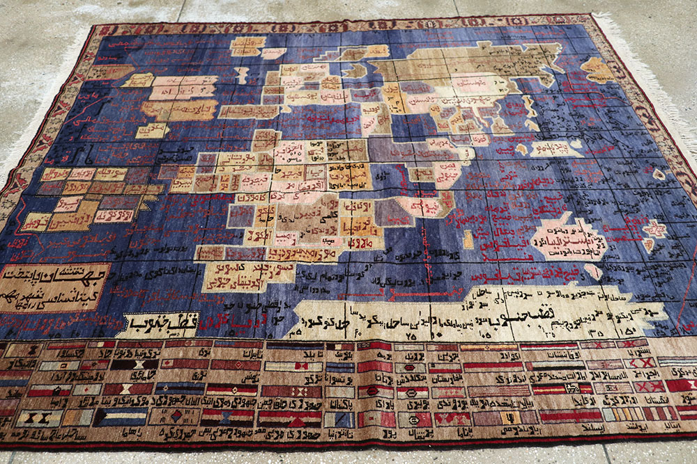 Vintage Afghan War Pictorial Rug, No.22566 - Galerie Shabab