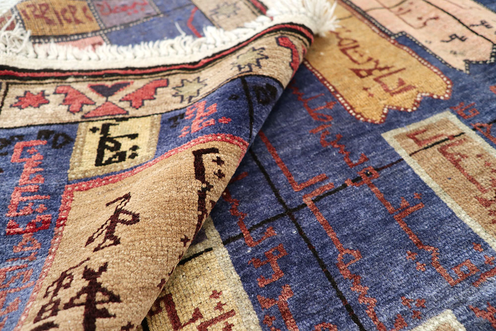 Vintage Afghan War Pictorial Rug, No.22566 - Galerie Shabab