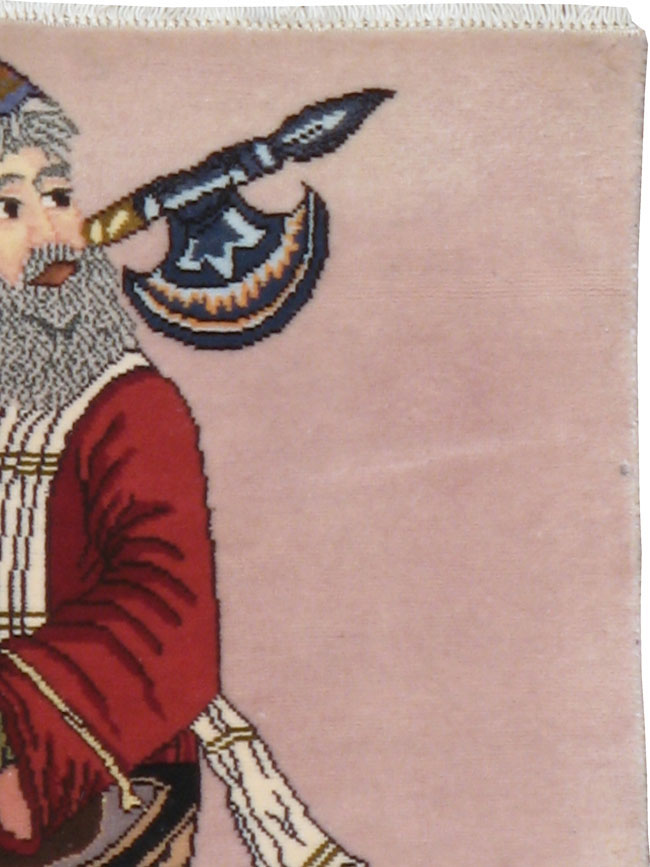 Vintage Persian Tabriz Pictorial Rug, No.22579 - Galerie Shabab