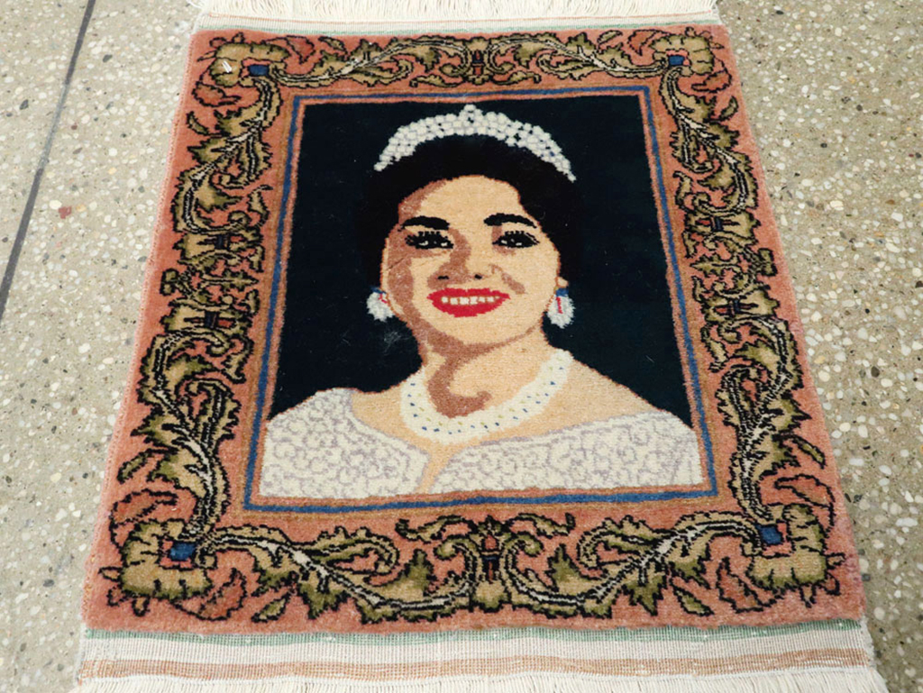 Vintage Persian Tabriz Pictorial Rug, No.22590 - Galerie Shabab