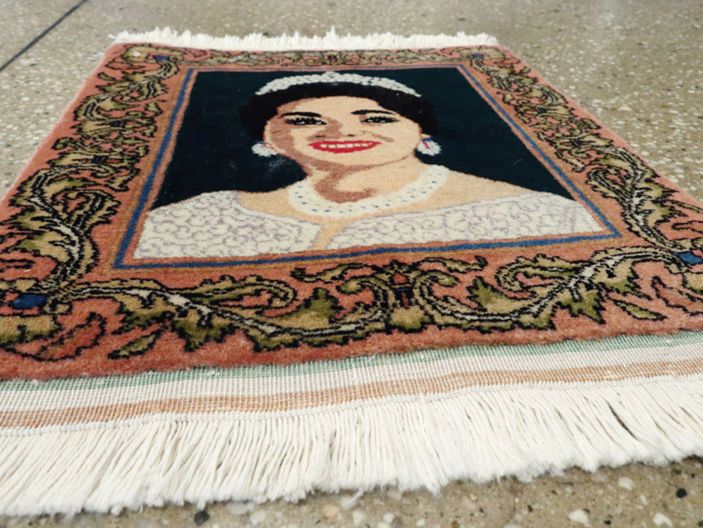Vintage Persian Tabriz Pictorial Rug, No.22590 - Galerie Shabab