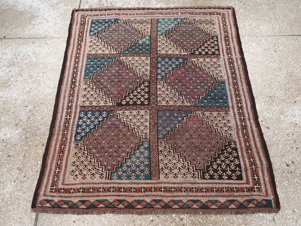 Antique Central Asia Turkoman Throw Rug, No.22598 - Galerie Shabab