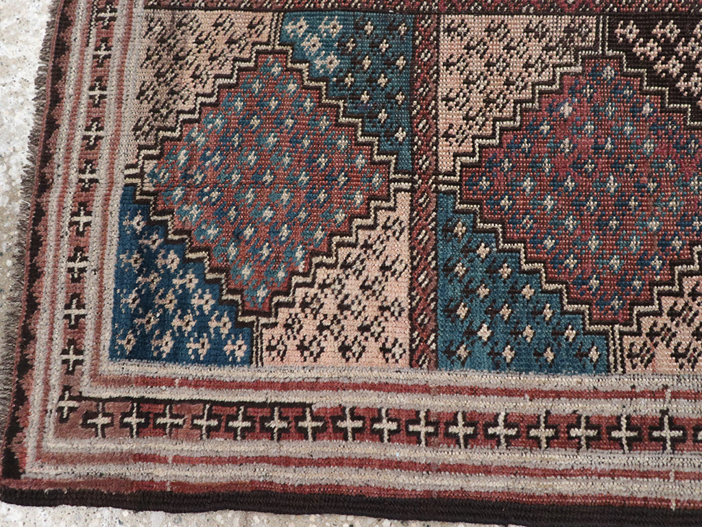 Antique Central Asia Turkoman Throw Rug, No.22598 - Galerie Shabab