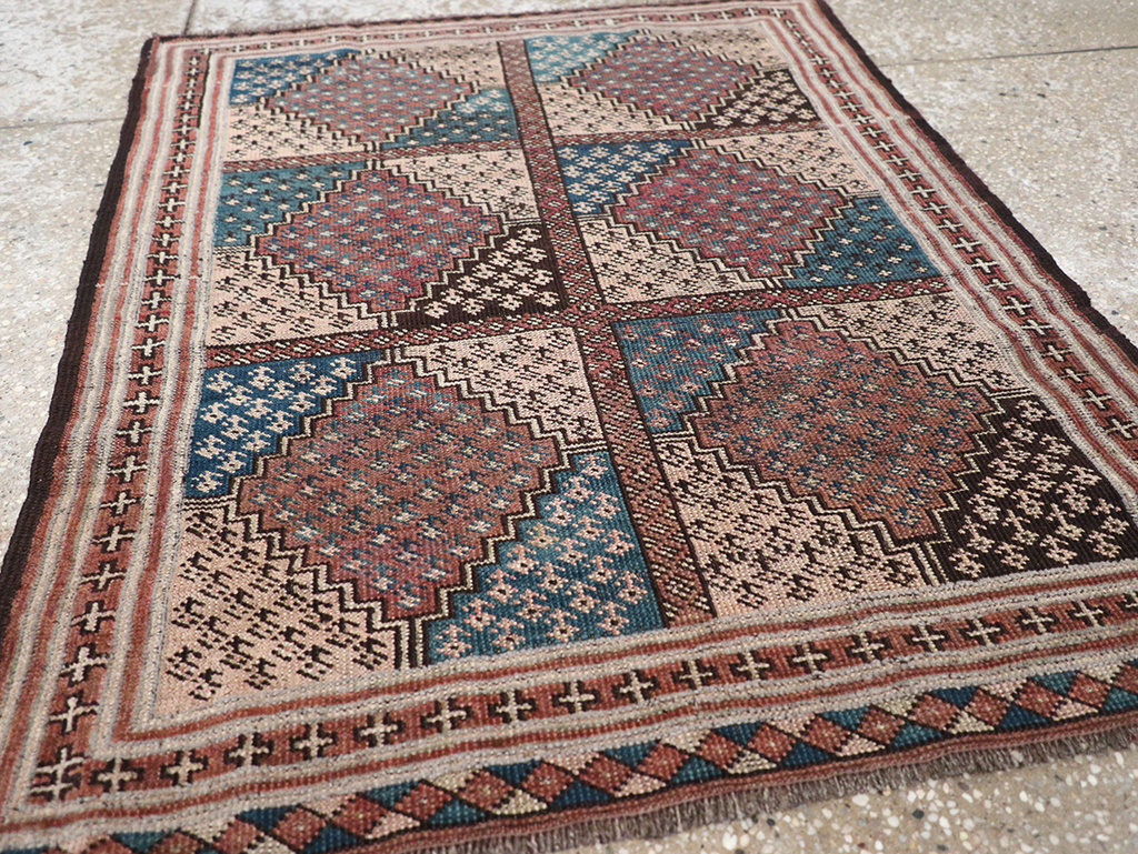 Antique Central Asia Turkoman Throw Rug, No.22598 - Galerie Shabab