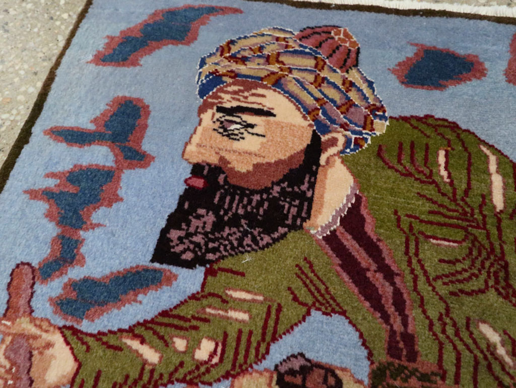 Vintage Persian Tabriz Pictorial Rug, No.22606 - Galerie Shabab