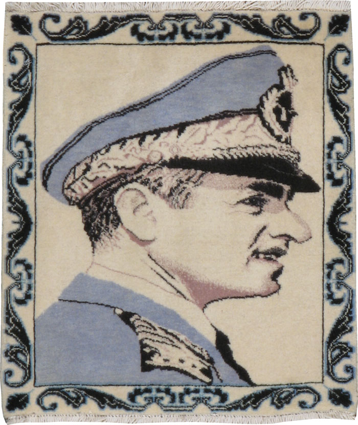 Vintage Persian Tabriz Pictorial Rug, No.22608 - Galerie Shabab