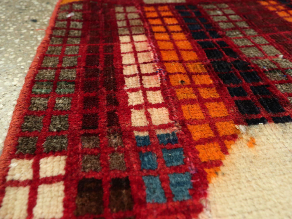 Vintage Persian Gabbeh Rug, No.22620 - Galerie Shabab