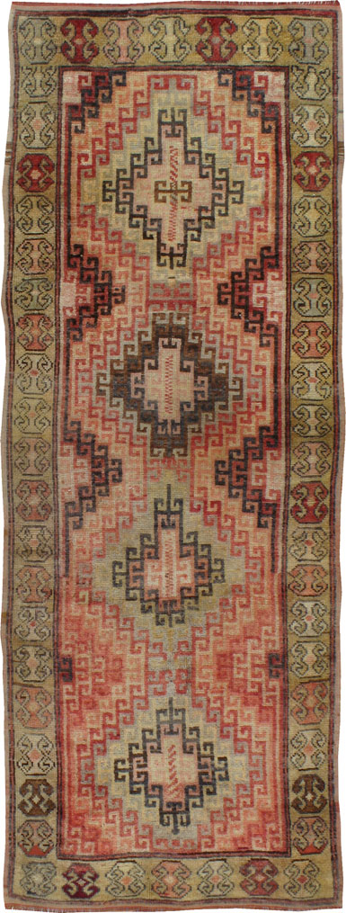 Vintage Oushak Runner, No.22646 - Galerie Shabab