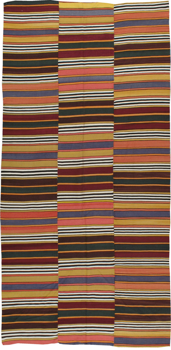 Vintage Turkish Flat-weave Kilim, No.22647 - Galerie Shabab
