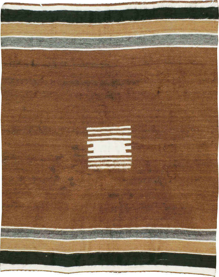 Vintage Turkish Flat-weave Mohair Rug, No.22659 - Galerie Shabab