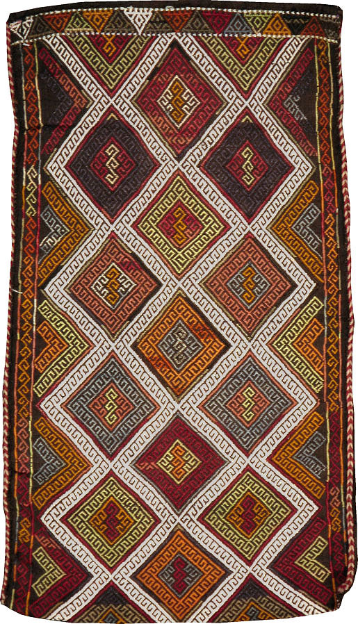 Antique Turkish Flatweave Kilim Pillowcase (Pair: 1 of 2), No.22663 - Galerie Shabab
