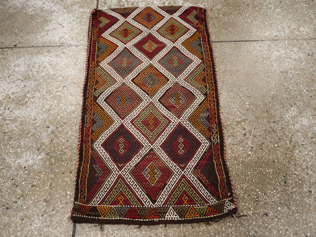 Antique Turkish Flatweave Kilim Pillowcase (Pair: 1 of 2), No.22663 - Galerie Shabab
