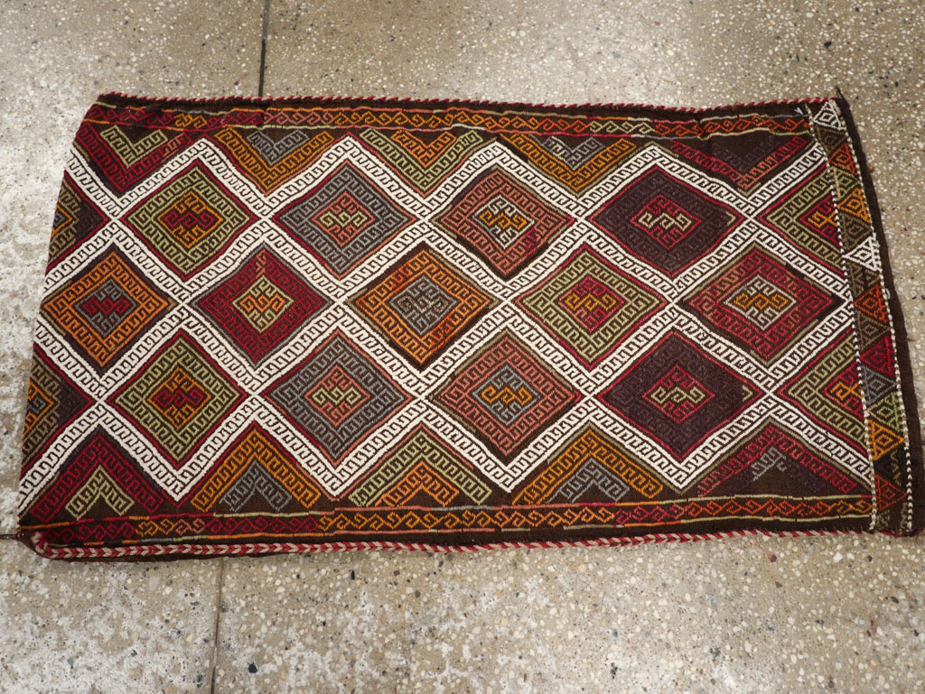 Antique Turkish Flatweave Kilim Pillowcase (Pair: 1 of 2), No.22663 - Galerie Shabab