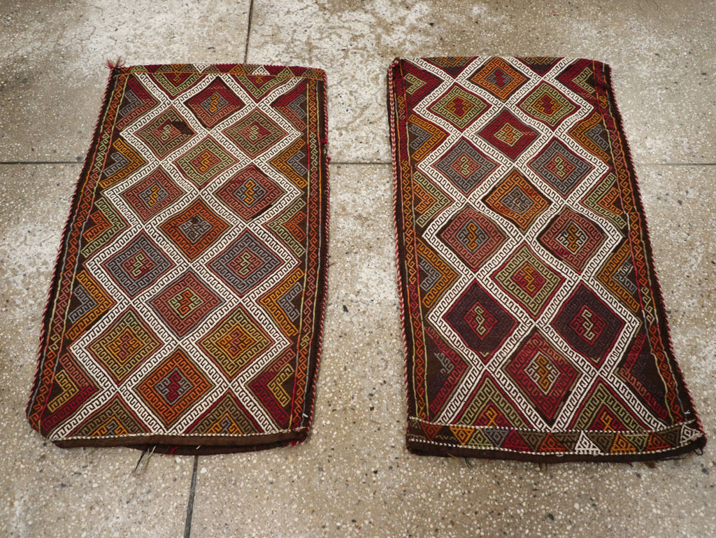 Antique Turkish Flatweave Kilim Pillowcase (Pair: 1 of 2), No.22663 - Galerie Shabab